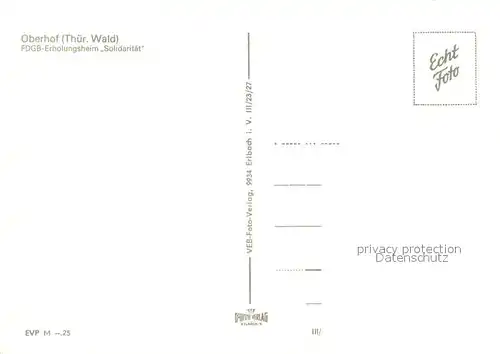 AK / Ansichtskarte Oberhof_Thueringen FDGB Erholungsheim Solidaritaet Strassenpartie Oberhof Thueringen