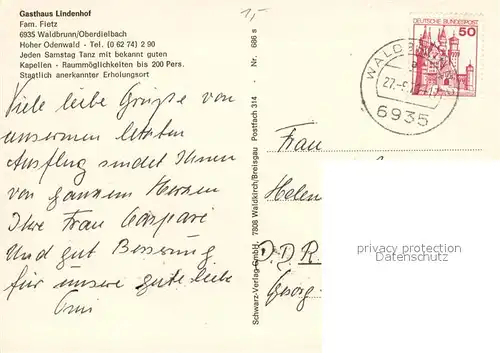 AK / Ansichtskarte Oberdielbach Gasthaus Lindenhof Saal Nebenzimmer Landschaft Oberdielbach