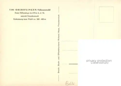 AK / Ansichtskarte Oberiflingen Ortsansicht mit Kirche Ort im Schwarzwald Oberiflingen