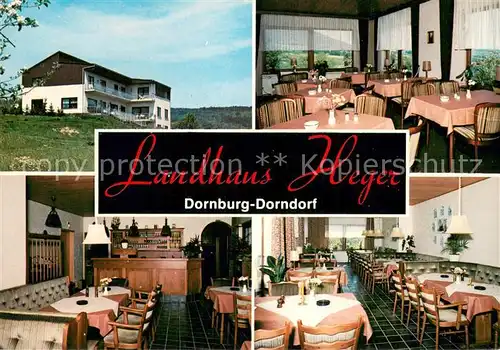 AK / Ansichtskarte Dorndorf_Westerwald Landhaus Heger Hotel Restaurant Gastraeume Dorndorf_Westerwald