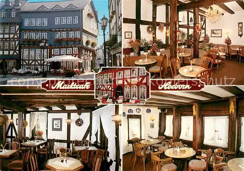 AK / Ansichtskarte Herborn_Hessen Marktcafe Gastraeume Herborn Hessen