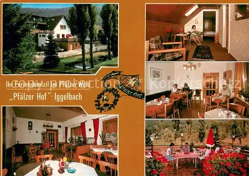 AK / Ansichtskarte Iggelbach Hotel Gasthof Pfaelzer Hof Gastraeume Terrasse Iggelbach
