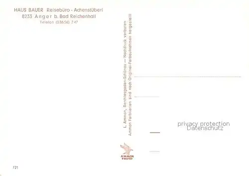 AK / Ansichtskarte Anger_Bad_Reichenhall Haus Bauer Reisebuero 