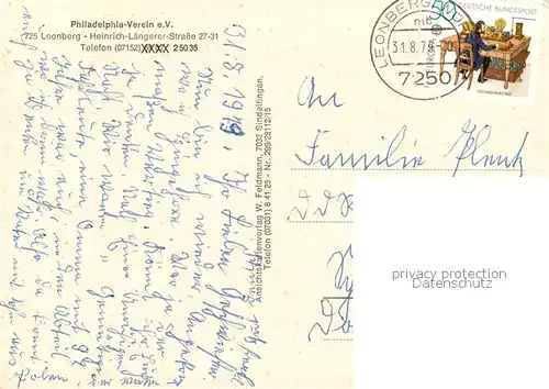 AK / Ansichtskarte Leonberg_Wuerttemberg Philadelphia Verein Teilansichten Leonberg Wuerttemberg