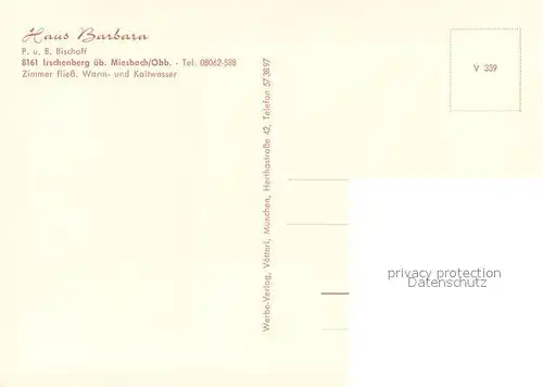 AK / Ansichtskarte Irschenberg Haus Barbara Irschenberg