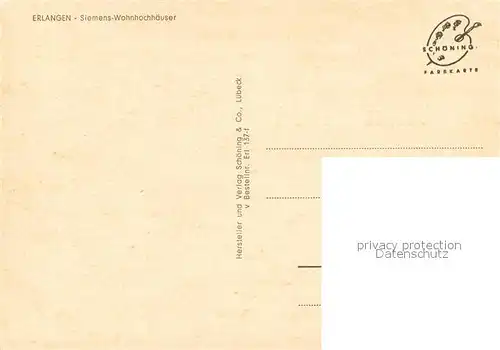 AK / Ansichtskarte Erlangen Siemens Wohnhochhaeuser Erlangen