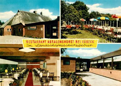 AK / Ansichtskarte Gross_Groenau Restaurant Absolonshorst  Gastraum Park Gross Groenau