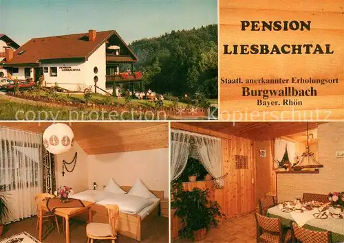 AK / Ansichtskarte Burgwallbach Pension Liesbachtal Zimmer Gaststube Burgwallbach
