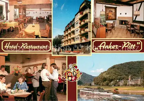 AK / Ansichtskarte Moselkern Hotel Restaurant Anker Pitt Gastraeume Moselpartie Moselkern