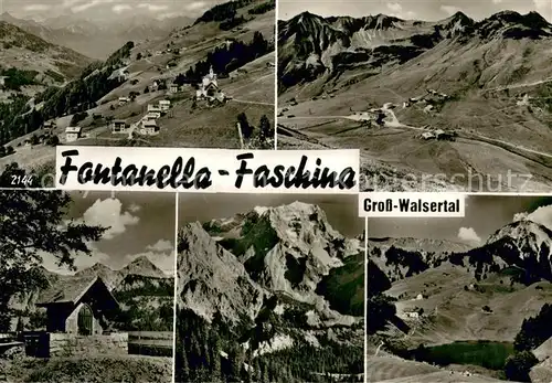 AK / Ansichtskarte Faschina Landschaftspanorama Gross Walsertal Bergdorf Alpen Faschina