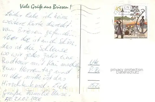 AK / Ansichtskarte Briesen_Mark Schleusenansichten Kanal Briesen Mark