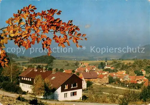 AK / Ansichtskarte Kleinsassen Ludwig Wolker Haus Panorama Herbststimmung Kleinsassen
