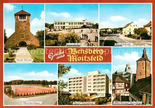 AK / Ansichtskarte Moitzfeld_Bensberg Kirche Schule Hauptstrasse Sportanlagen Kurklinik Alter Winkel Altstadt 