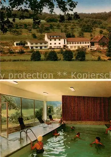 AK / Ansichtskarte Annelsbach Pension Dornroeschen Hallenbad Annelsbach