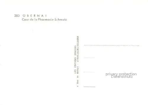 AK / Ansichtskarte Obernai_Bas_Rhin Cour de la Pharmacie Schmutz Obernai_Bas_Rhin