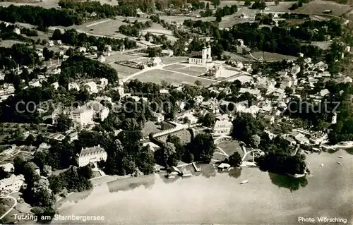 AK / Ansichtskarte Tutzing_Starnberger_See Fliegeraufnahme 