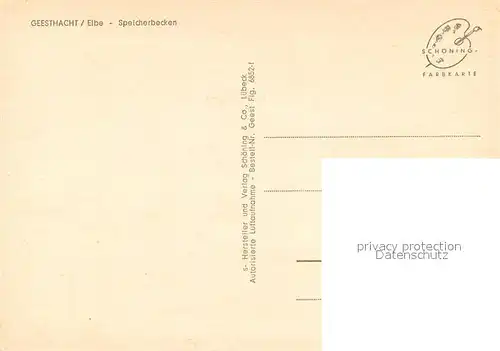 AK / Ansichtskarte Geesthacht_Elbe Speicherbecken Fliegeraufnahme Geesthacht_Elbe