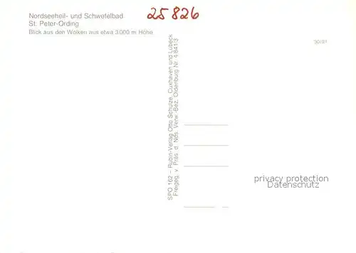 AK / Ansichtskarte St Peter Ording Fliegeraufnahme 