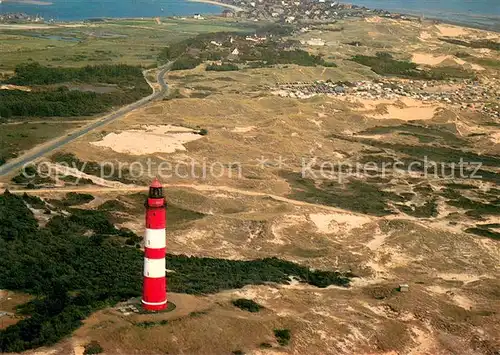 AK / Ansichtskarte Amrum Fliegeraufnahme mit Leuchtturm und Wittduen Amrum