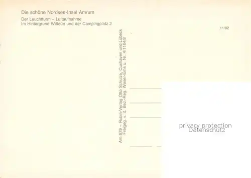 AK / Ansichtskarte Amrum Fliegeraufnahme mit Leuchtturm und Wittduen Amrum