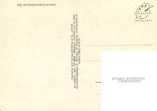 AK / Ansichtskarte Veitshoechheim am Main Fliegeraufnahme Veitshoechheim