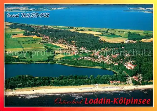 AK / Ansichtskarte Koelpinsee_Loddin Insel Usedom Fliegeraufnahme Koelpinsee Loddin
