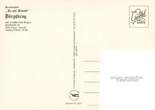 AK / Ansichtskarte Enge Sande Doerpskrog Restaurant De ole Stuub Enge Sande