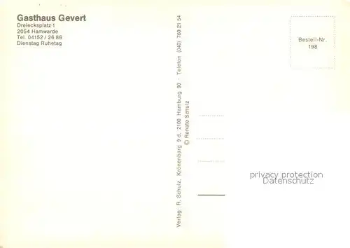 AK / Ansichtskarte Hamwarde Gasthaus Gevert Restaurant Festsaal Theke Hamwarde