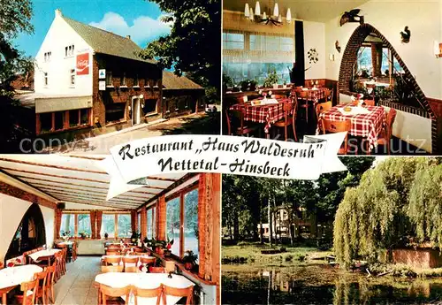AK / Ansichtskarte Hinsbeck Pension Gaststaette Restaurant Haus Waldesruh Teich Hinsbeck