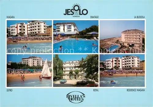 AK / Ansichtskarte Jesolo_IT Hotels am Strand Swimming Pool 