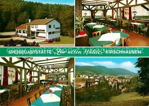 AK / Ansichtskarte Kirschhausen Gaststaette Zur alten Muehle Gaststube Panorama Kirschhausen