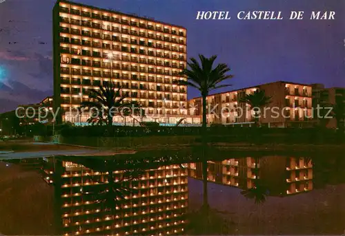 AK / Ansichtskarte Cala_Millor_Mallorca Hotel Castell de Mar Nachtaufnahme Cala_Millor_Mallorca