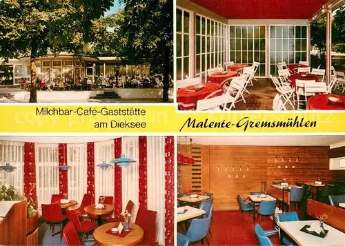 AK / Ansichtskarte Malente Gremsmuehlen Milchbar Cafe Gaststaette am Dieksee Malente Gremsmuehlen