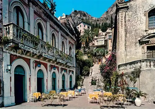 AK / Ansichtskarte Taormina_Sicilia Salita Serrania Cafe Wonderbar Hotel Vello d Oro 