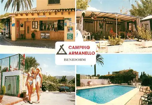 AK / Ansichtskarte Benidorm Camping Armanello Kiosk Swimming Pool Benidorm