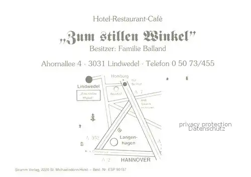 AK / Ansichtskarte Lindwedel Restaurant Hotel Zum stillen Winkel Anfahrt Lindwedel