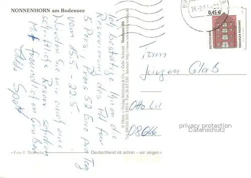 AK / Ansichtskarte Nonnenhorn_Bodensee Fliegeraufnahme mit Lindau und Wasserburg Nonnenhorn Bodensee