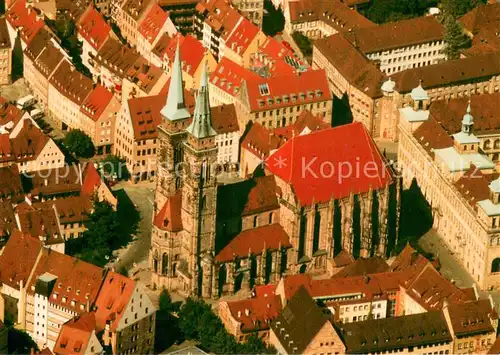 AK / Ansichtskarte Nuernberg Sebalduskirche Fliegeraufnahme Nuernberg