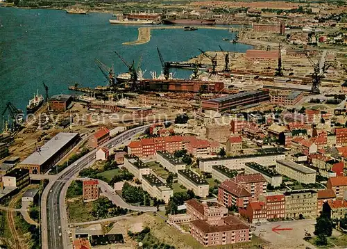 AK / Ansichtskarte Kiel Jugendherberge Werften Fliegeraufnahme Kiel