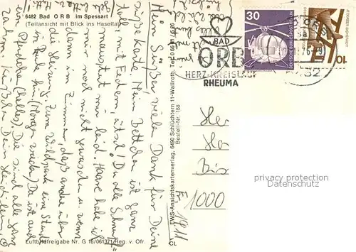 AK / Ansichtskarte Bad_Orb Fliegeraufnahme mit Blick ins Haseltal Bad_Orb