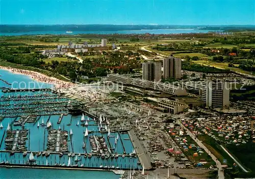 AK / Ansichtskarte Schilksee Fliegeraufnahme mit Yachthafen Schilksee