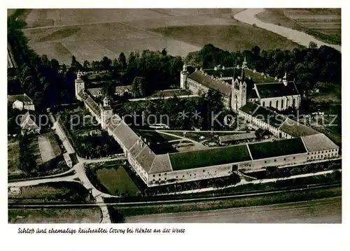 AK / Ansichtskarte Corvey Schloss und ehem Reichsabtei Corvey Fliegeraufnahme Corvey