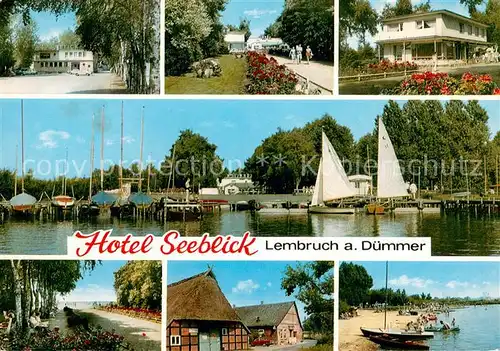 AK / Ansichtskarte Lembruch Restaurant Hotel Seeblick Campingplatz Duemmersee Lembruch
