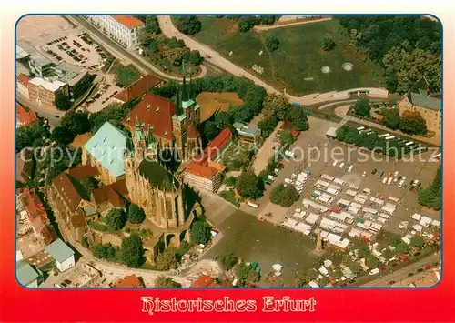 AK / Ansichtskarte Erfurt Dom St Severie Fliegeraufnahme Erfurt