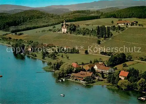 AK / Ansichtskarte Birnau_Bodensee Fliegeraufnahme mit Kloster Birnau 