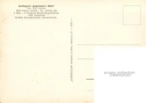 AK / Ansichtskarte Visbek Auflugsort Engelmanns Baeke Gartenterrasse Steingrab Visbek