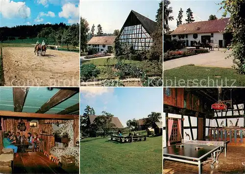 AK / Ansichtskarte Gaienhofen Ferien auf dem Bauernhof Huettenzauber Tischtennis Reitanlage Gaienhofen