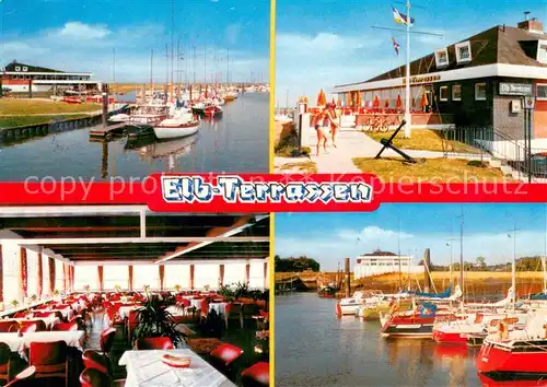 AK / Ansichtskarte Otterndorf_Niederelbe Restaurant Cafe Elb Terrassen Seglerhafen Otterndorf Niederelbe