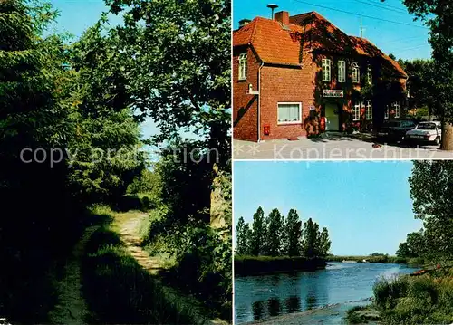 AK / Ansichtskarte Graepel Gasthaus Pension Meier Waldweg Partie am Fluss Graepel