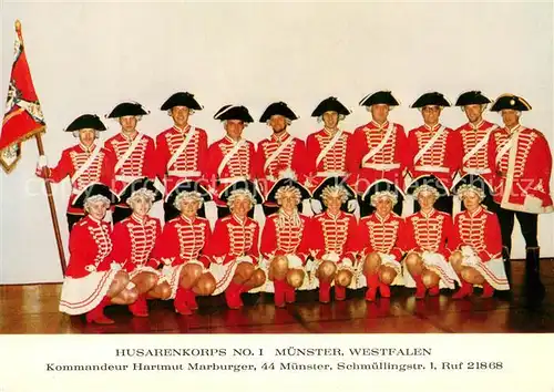 AK / Ansichtskarte Muenster_Westfalen Husarenkorps No. 1 Werbung Germania Bier Muenster_Westfalen